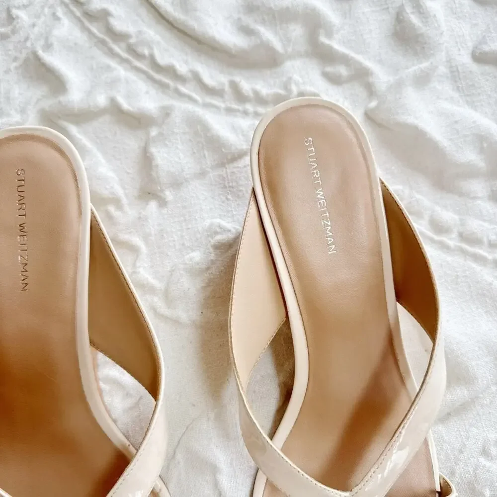 Stuart Weitzman Miami Wedge Slide Sandal Size 10 - Picture 8 of 10